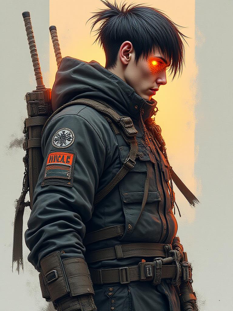 Futuristic urban character portrait