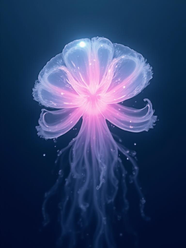 Deep sea ethereal creature illustration